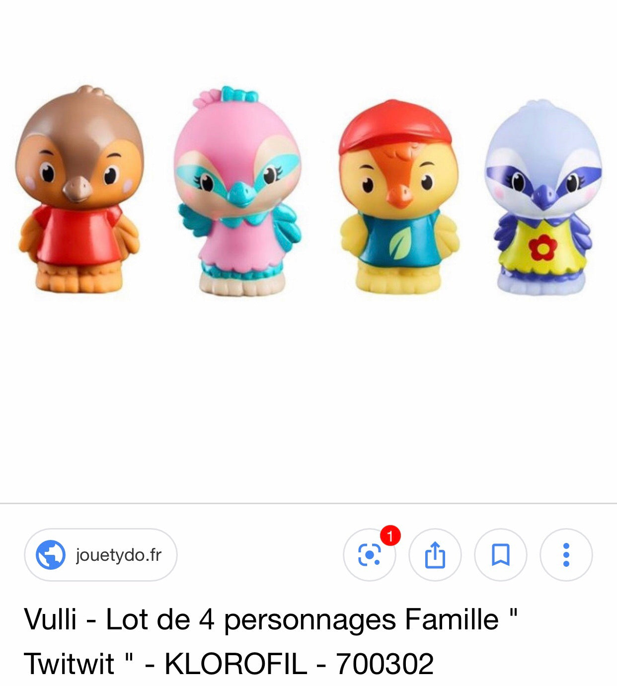 Klorofil La famille Twitwit Vulli - 4 personnages